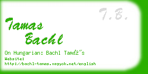 tamas bachl business card